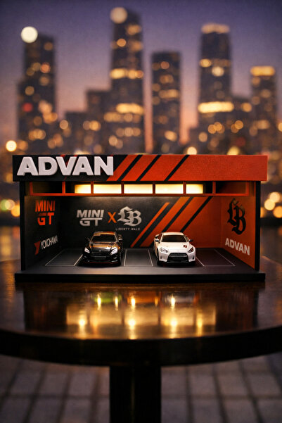 Forge Triverse MiniGT x Libertywalk Showroom 1:64 Ölçekli Maket (Arabalar ve ...