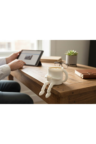 Dekor ☕ Minik Dost Kahve Kupası – Oturan Figürlü Tasarım