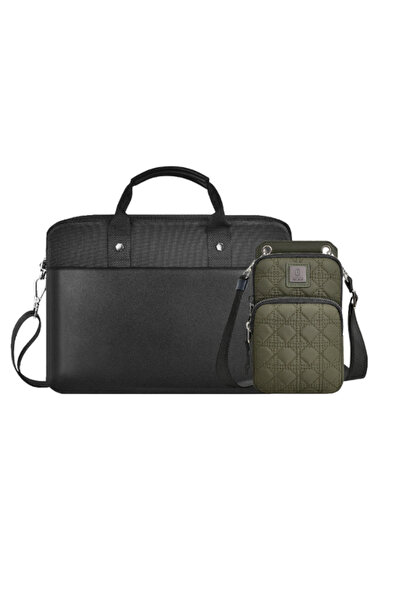 WIWU 15.6"-inch Black Laptop Bag + Small Waterproof Crossbody Bag (1+1 Free)
