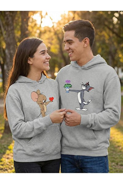 LELVANİ Tom&Jerry Double Combination Ka Hooded Weatshi̇rt