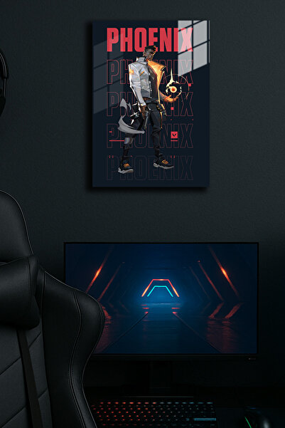 EABASKI Poster metalic "Valorant PHOENIX" cu imprimeu " - Tablou cadou pentru...
