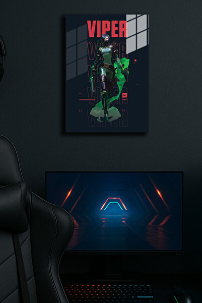 EABASKI Poster metalic "Valorant Viper" cu imprimeu, Tablou cadou pentru jocu...