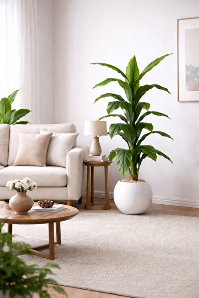 SADANHOME شجر اخضر حوض بلاستيك 110 سم