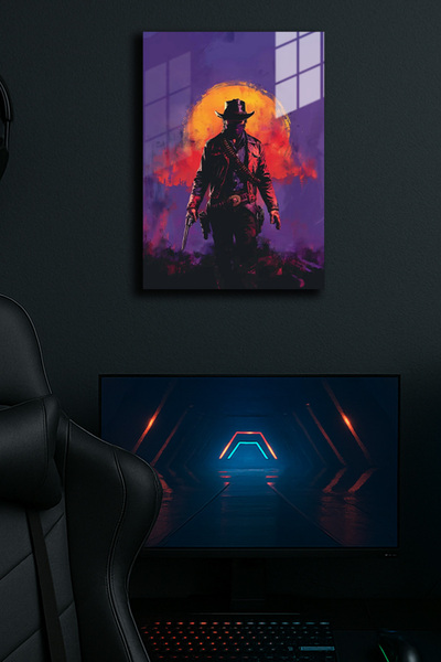 EABASKI Αρθούρ Μόργκαν Red Dead Redemption 2 " με τύπωμα Μεταλλική Αφίσα 6, Δ...