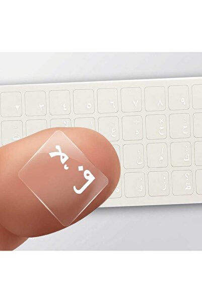Comet Arapça Klavye Sticker – Şeffaf Parlak Harf Etiketleri – Laptop ve Masaü...