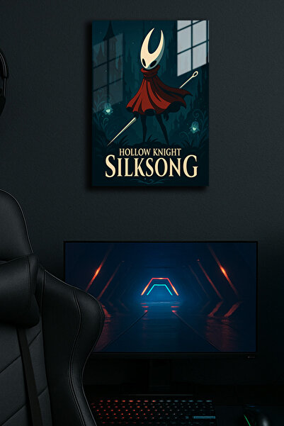 EABASKI Poster metalic "Hollow Knight" cu imprimeu 7, Tablou cadou pentru joc...