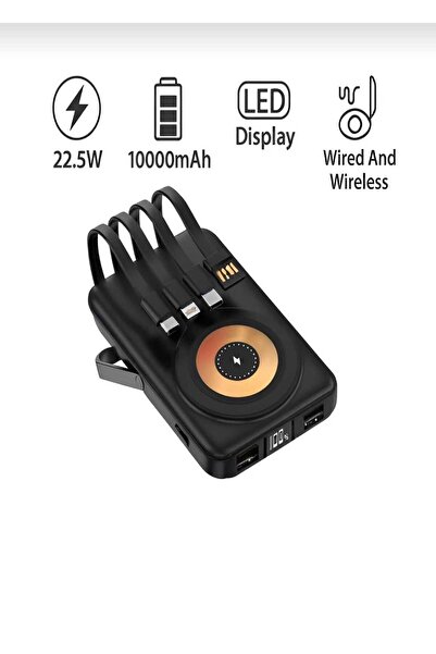 ACL 10000mAh Magsafe Kablolu - Kablosuz Powerbank 15W & USB 22.5W Type-C PD H...