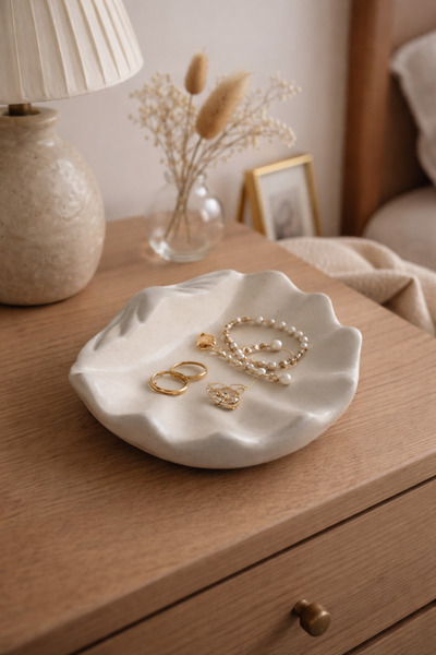 Sisay Home Διακοσμητικό μπολ κοσμημάτων σε σχήμα κύματος μεγάλης στρείδιας – ...