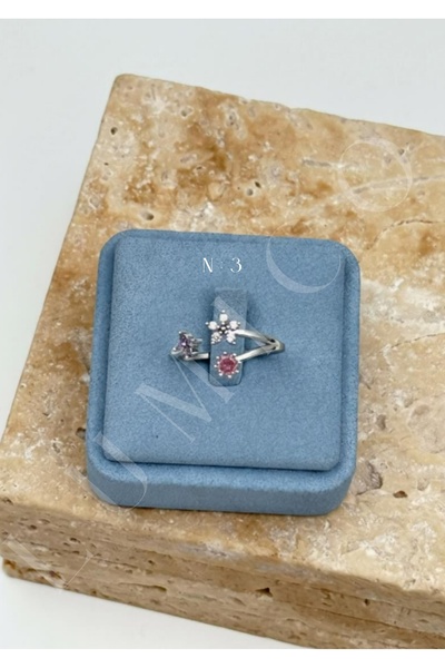 LUMİCOTAKI خاتم الأميرة الفضي المقاوم للصدأ (مفرد / مجموعة من 3) |   ملكة منت...