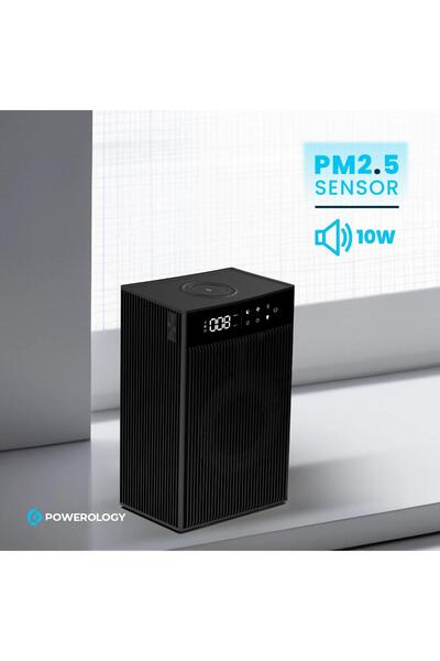 Powerology Smart Air Purifier with Speaker, Wireless Charging & H11 HEPA Filter