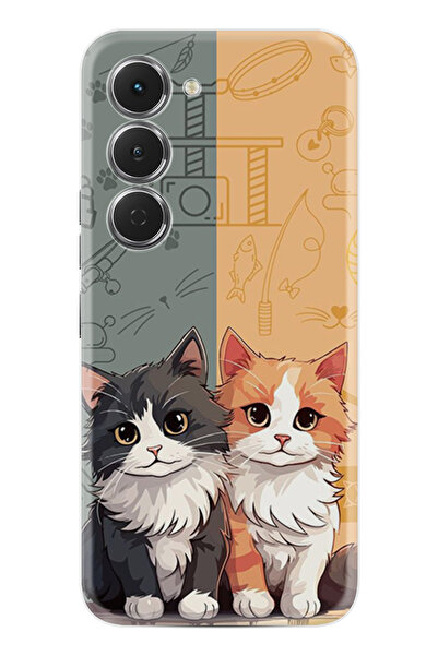TECNO Spark 40 Pro (KM6) Kılıf Boutique Baskılı Resimli İkiz Kediler Pcode -086