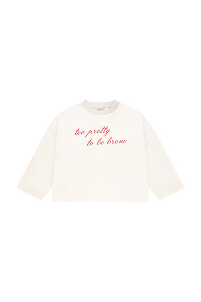 lethestudios Broke Baskılı Uzun Kollu Basic T-Shirt