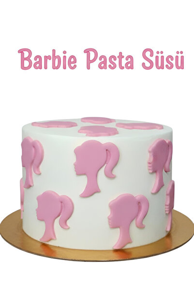 telaşe memuru Şeker Hamuru Pasta Tamamlayıcı Süs - Barbie Temalı 20 Adet Past...
