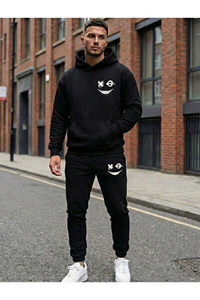 LELVANİ Smile Designed Printing - K Hooded Tracksuit Set