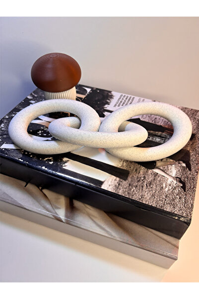 Gragold3Design Modern Beyaz Zincir Dekoratif Obje – Şık Masa Üstü & Kitaplık ...