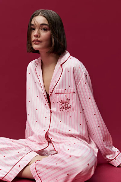 LEFTIES Emily in Paris Gömlek Tarzı Pijama