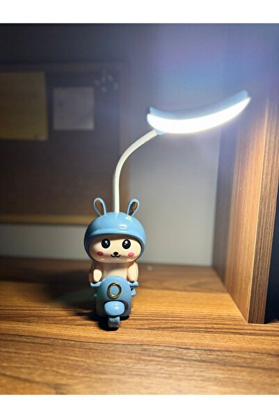 StilStoreTr Sevimli Scooterlı Tavşan Masa Lambası – LED Işıklı, Dekoratif & F...