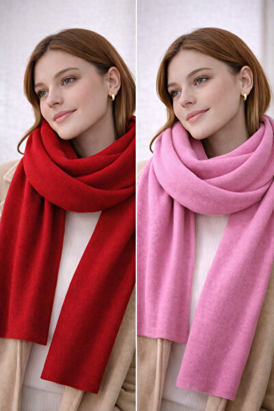 Noi Belis Women's Puffy Soft Textured Knitwear Scarf Aw25At0002