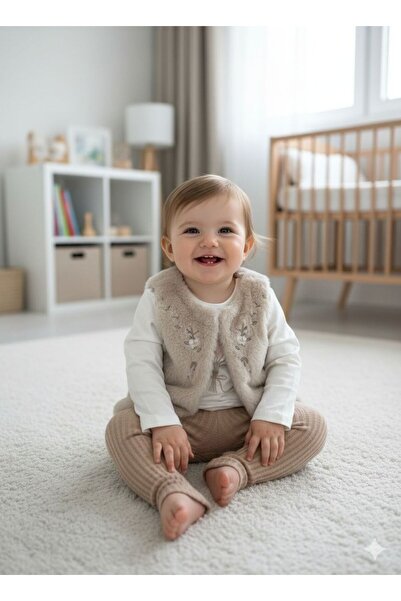 Butik Peluş Yelekli Takım