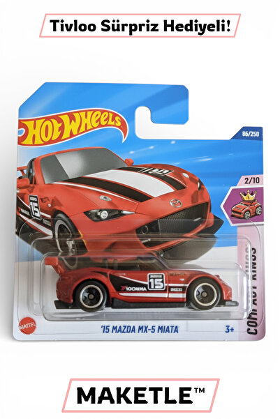 HOT WHEELS '15 Mazda MX-5 Miata - JBB18 - Tivloo Sürpriz Hediyeli