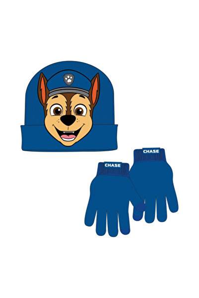 PAW PATROL 2-piece winter set made of acrylic, Chase hat and gloves