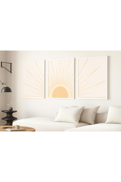 NT Handmade Set de pictură murală din MDF cu imprimare UV, cu model abstract ...