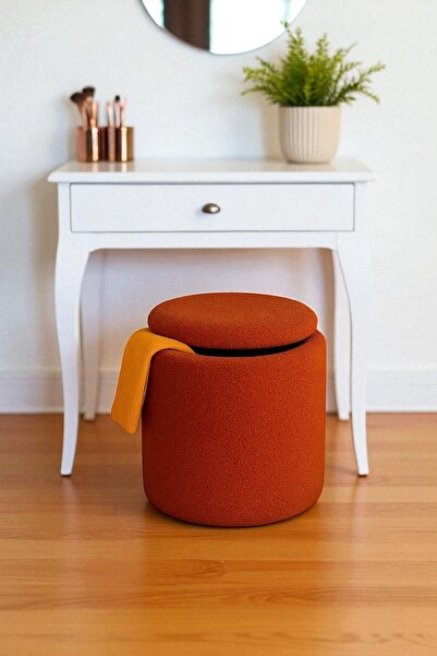 eda hacıoğlu edam bedding group Teddy Kumaşlı Sandıklı Yuvarlak Puf