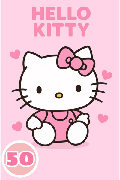 Hello Kitty Coloring book, 50 Hello Kitty illustrations, A4