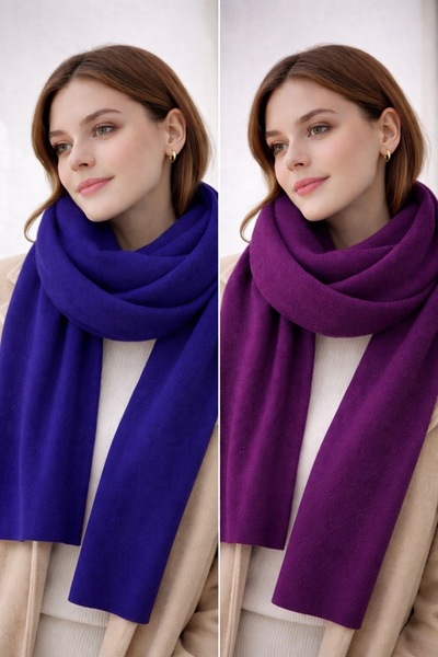 Noi Belis Eșarfă tricotată cu textura moale pentru femei AW25AT0002