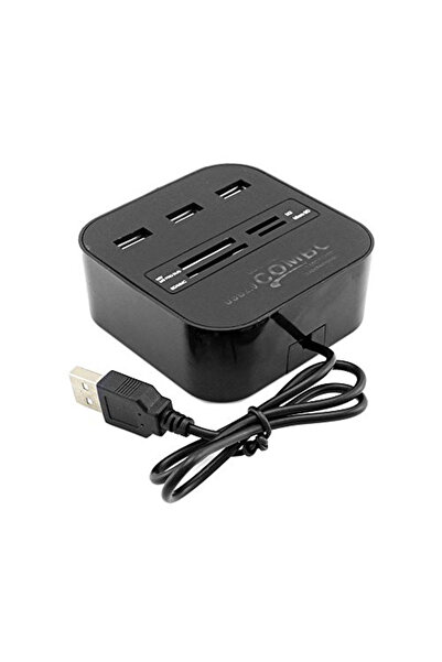 Koodmax 3 Port Usb 2.0 Hub - Usb Çoklayıcı Usb Kart Okuyucu