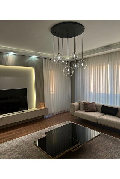 GÜNIŞIĞI AVİZE 7 li Şeffaf Sarkıt