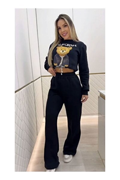 byasafkids طقم نسائي مكون من قطعتين بأكمام طويلة وياقة دائرية ونقشة من خيطين ...