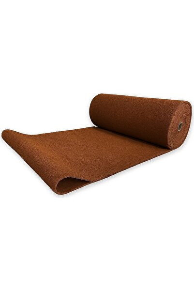 ABK PLASTİK Abkplastik Kıvırcık Kahverengi Paspas 100 cm Kaymaz Yolluk Kaydır...