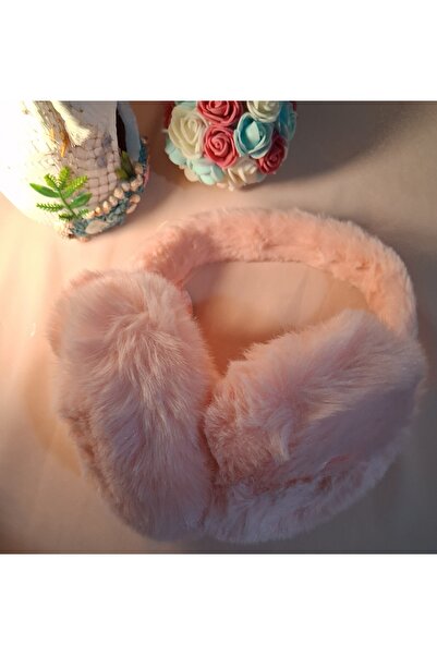 TwinRoots سماعة رأس قابلة للطي من القطيفة الناعمة باللون الوردي