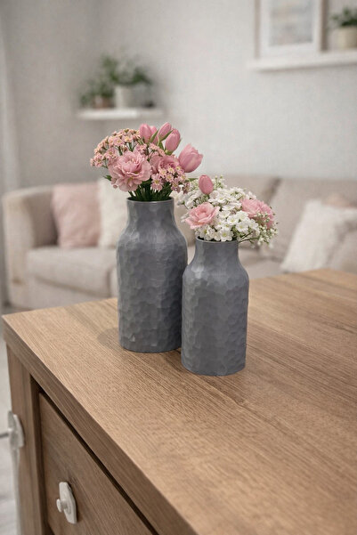 Orka Market Orkamark 2li Taş Desen Mini Vazo