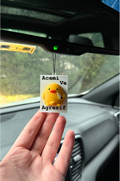 hobier Sinirli Civciv Araba Süsü, Acemi ve Agresif Dikiz Aynası Süsü, Bıçaklı...