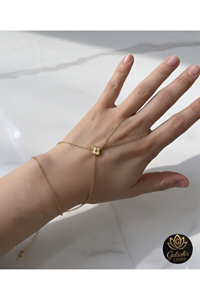 Gulsah's Store Steel Gold Clover Shahmeran