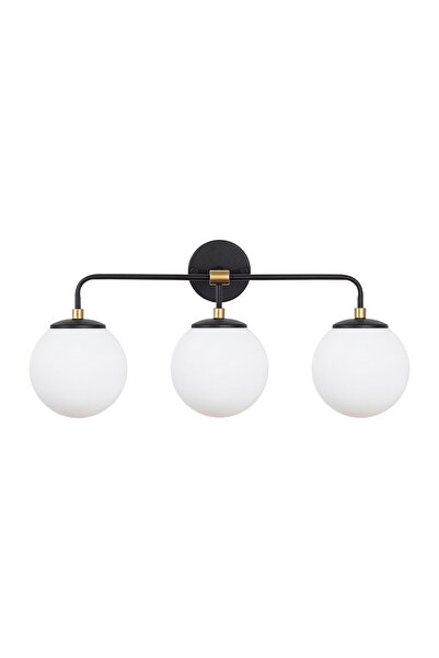 AmberLED شمعدان معدني أنيق ذو جسم معدني مزخرف باللون الأسود لغرفة النوم وغرفة...