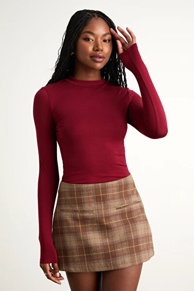 zaccana z Women's Crew Neck Body-Hugging Stretchy Stretch Fabric Double Layer...