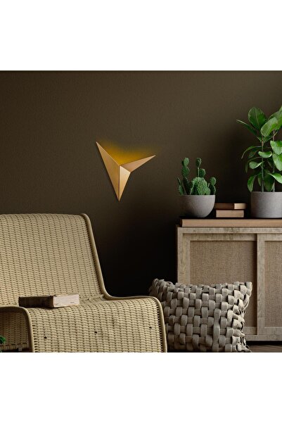 AmberLED Shiny Gold Metal Sconce Wall Lamp with G9 Socket 34X5X34 cm Living R...