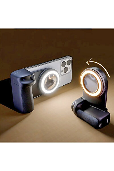 beemen Manyetik Bluetooth Telefon Tutucu – Ring Light Aynalı Selfie Işığı ve ...