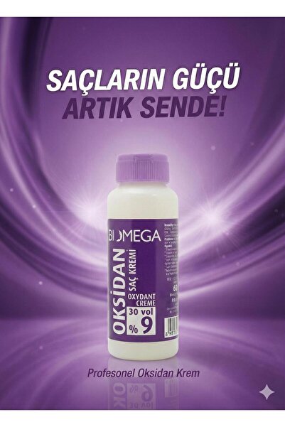 BIOMEGA Oksidan Krem %9 30 Vol 60 ml - Saç Açıcı Peroksit (1 Tüp Boya İçin Ta...