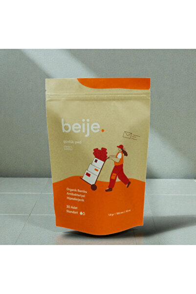 beije Organik Bambu Stand.Günlük Ped 30'