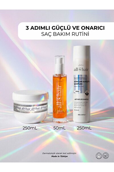 Soho N.Y.C. ALL4HAIR DÖKÜLME KARŞITI ŞAMPUAN+ONARICI SAÇ KREMİ+KIRIK UÇ SAÇ S...