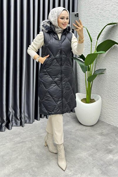 Kalemen Moda İkon Kapitone Şişme Yelek 4401 Siyah