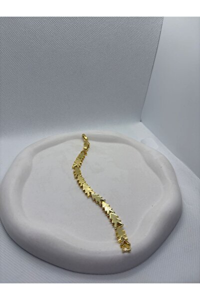 stainless steell Altın Yaprak Zarafeti Bileklik