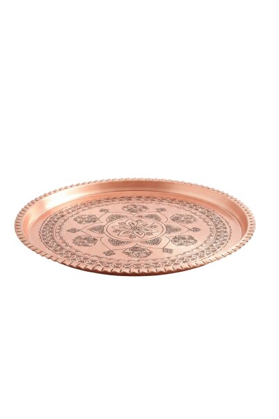 modabakir Red Copper Song Corner Tray 45 cm