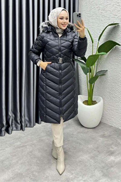 Kalemen Moda Royal Quilted Puffer Jacket 4033 Black