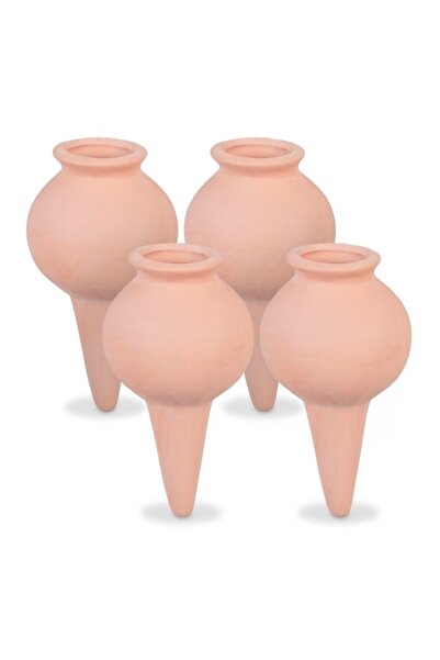 Relaxdays Set de 4 conuri de lut, pentru irigarea plantelor