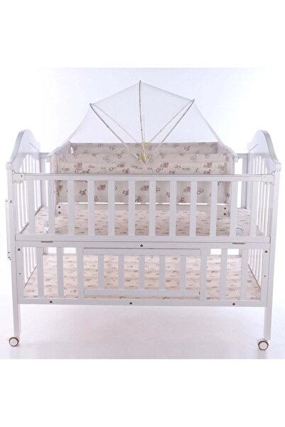 Baby Star Wooden Crib for Infants with Rocking Feature and Mosquito Net